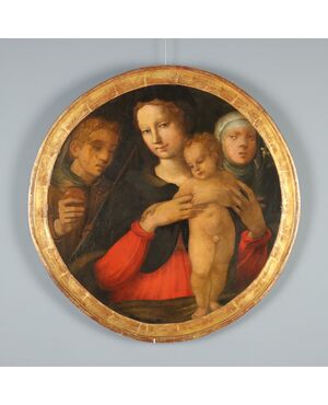 Dipinto di Bartolomeo Neroni detto il Riccio Madonna con Bambino tra Sant' Ansano e Santa Caterina