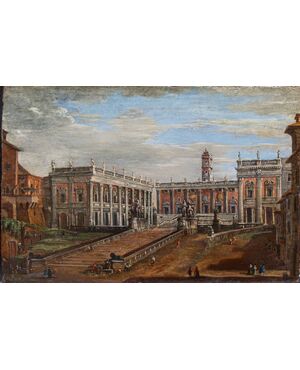 Salvatore Colonnelli Sciarra (Rome, first half of the 18th century), View of the Capitoline Hill