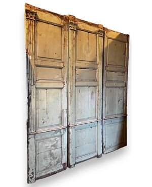 DARB245 - Boiserie laccata, da restaurare, epoca '800, misure cm L 222 x H 250