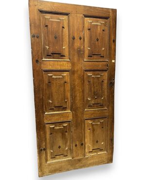 PTCI564 - Portoncino in noce da ingresso, ad un battente, misure cm L 108 x H 215