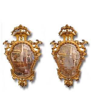 COPPIA DI SPECCHIERE - VENEZIA - XIX SEC