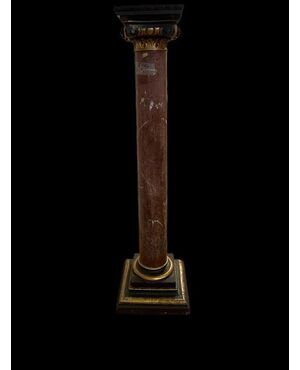 COLONNA IN MARMO ROSSO