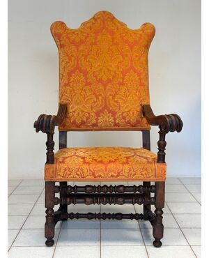 Trono seggiolone capotavola . Modena XVII secolo