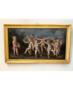 Anonimo emiliano del XVI secolo, a) Girotondo di fanciulli b) Danza di fanciulli sotto una corona