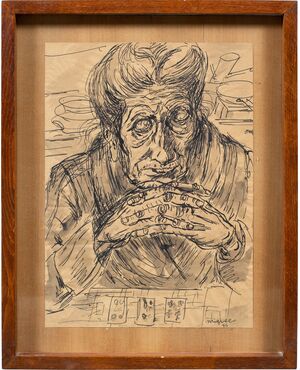 Giuseppe Migneco (Messina 1903 - Milano 1997) - La cartomante.