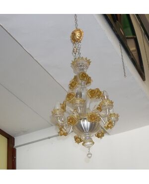 Lampadario in vetro di Murano Vintage