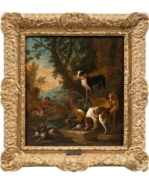 Adriaen de Grijef (Leida 1657 - Bruxelles 1722) - Il ritorno dalla caccia.