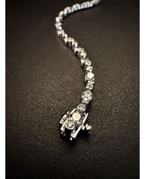 Bracciale  tennis  in  oro  bianco    Diamanti  3 ct.