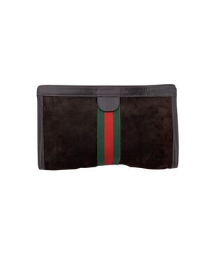 GUCCI Pochette Vintage in Camoscio Col. Marrone M