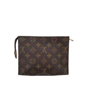 LOUIS VUITTON Pochette Vintage in Tela Col. Marrone Trousse de Toilette S