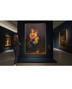 VERGINE CON BAMBINO - BARTOLOME' ESTEBAN MURILLO COPIA DA - XIX SEC.