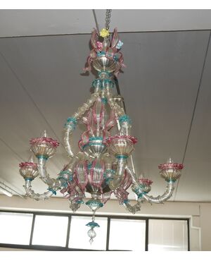 Lampadario di Murano Cà Rezzonico XX secolo