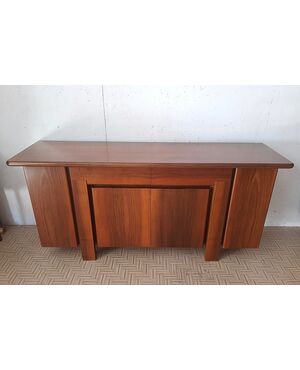 CREDENZA SIDEBOARD IN NOCE MODERN DESIGN ANNI '70 ORIGINALE