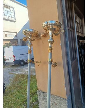 Coppia di bastoni da processione