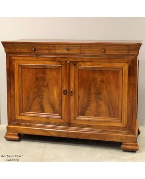 Antica credenza cappuccina Luigi Filippo in noce - epoca '800