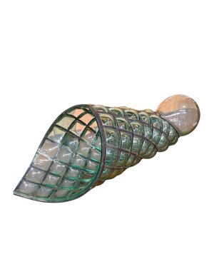 Gae Aulenti per Venini , grande scultura in vetro e ferro