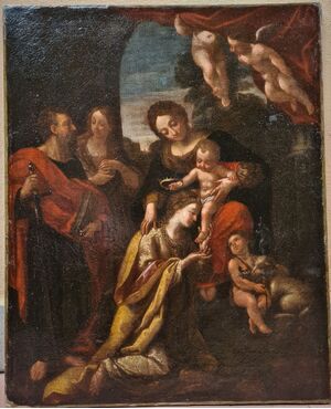 l’Incoronazione di Santa Caterina d’Alessandria con San Paolo, Santa Maddalena e San Giovannino.