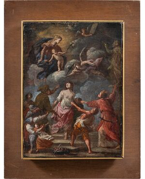 Neapolitan Master (17th-18th century) - Sketch for the martyrdom of Saint Agatha.
