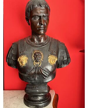 Busto di bronzo del Imperatore "OTTAVIANO"