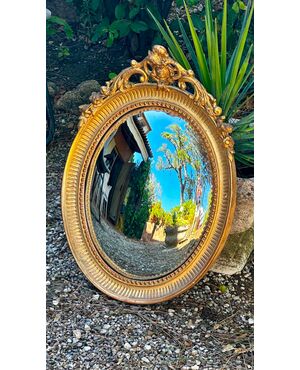 "Sorcière" mirror in gilded wood, 19th century