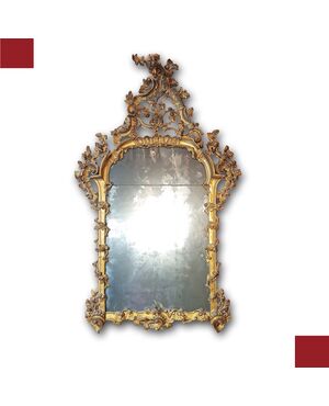 LOUIS XV GILT MIRROR, MID-18TH CENTURY