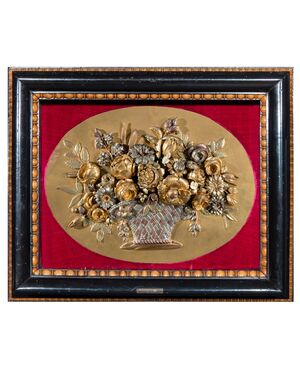 Four carved, sculpted and gilded wooden panels, Piedmont, early 19th century