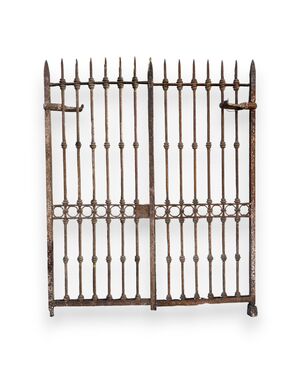 PTCI565 - Wrought iron gate, 19th century, dimensions cm W 180 x H 218