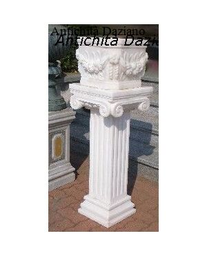 Ionic column and marble vase
