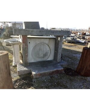 Stone fireplace