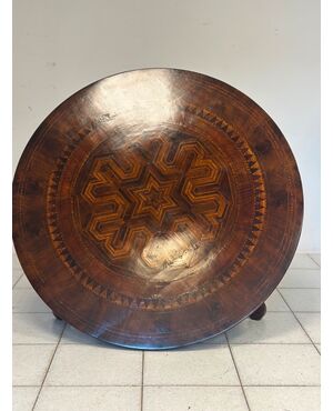 Small table. Rolo. Round inlaid table, second half of the 1800s
