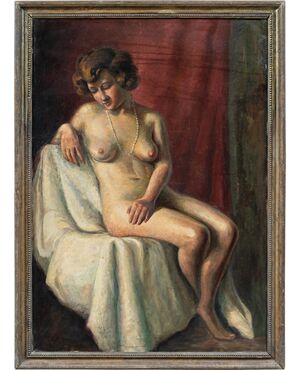 Pittore bohémien francese (inizi XX sec.) - Nudo femminile.