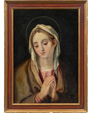 Umbrian-Roman Master (16th-17th century) - Madonna in prayer.