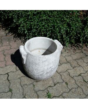 Raw marble vase