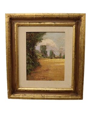 Dipinto olio su cartone firma N. Chianese epoca '900