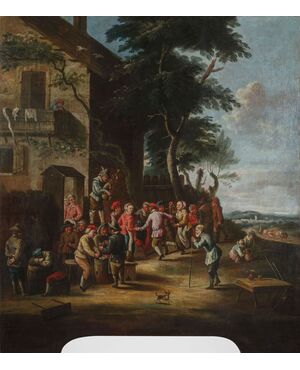 Giovanni Michele Graneri (Turin 1708-1762), Peasants dancing in front of the tavern