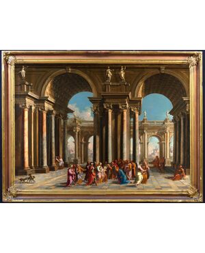 Alberto Carlieri (Roma 1672-1720), Cristo e l’adultera, dipinto olio su tela