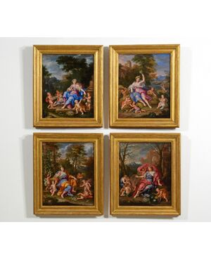 Four paintings depicting The Seasons, Circle of Noel Coypel, second half of the 17th century