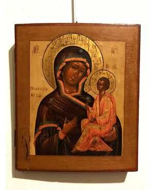 Icon depicting "Mother of God of Tikhvin" (lot 13), Moscow Academy, early 19th century