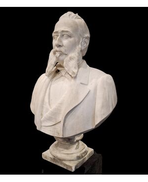BUST OF A GENTLEMAN - GASPARE GALEAZZI (1801 - 1883)