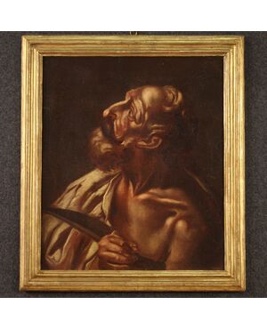 Religious painting of Saint Bartholomew from the 17th century