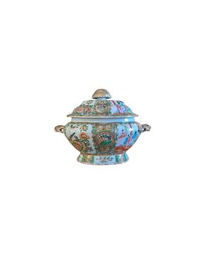 PAINTED PORCELAIN TUREEN - CANTON - 19TH CENTURY