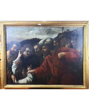 PENDANT OF TWO PAINTINGS. "JOSEPH SOLD BY HIS BROTHERS, the payment and delivery to the merchant".