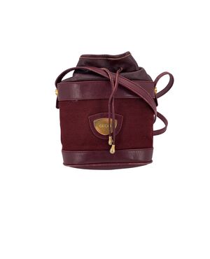 GUCCI Borsa a Tracolla Vintage in Tela Col. Bordeaux S