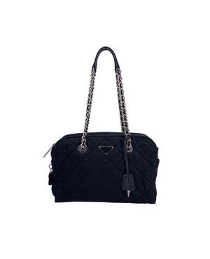 PRADA Borsa a Tracolla in Tela Col. Nero Tessuto M