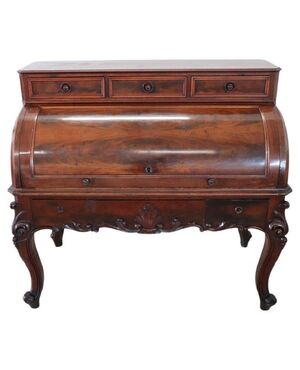 Antica scrivania a rullo secolo XIX