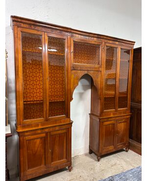 Libreria a ponte epoca Carlo X lombarda XIX secolo.  Restaurata