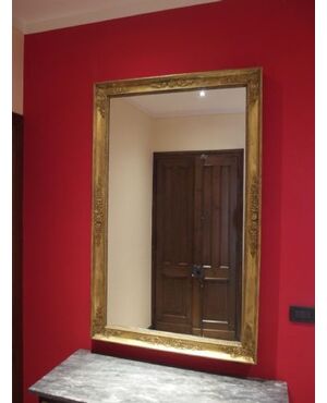 RECTANGULAR EMPIRE STYLE GILDED MIRROR