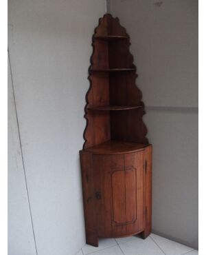 Louis XVI style cherry corner cabinet, late 18th century