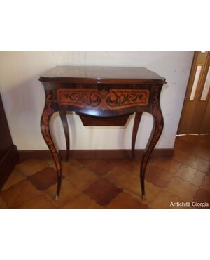 TAVOLINO INTARSIATO STILE NAPOLEONE III