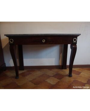 Empire style mahogany console table, 19th century, L116xW47xH79 cm